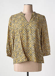 Blouse imprimé fleurs manches 3/4 jaune CREAM femme
