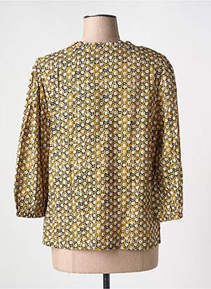 Blouse tissage popeline manches 3/4 jaune CREAM femme