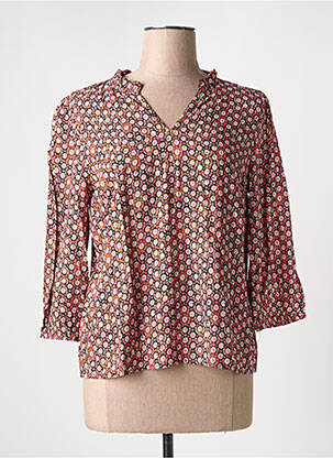Blouse tissage popeline manches 3/4 rose CREAM femme