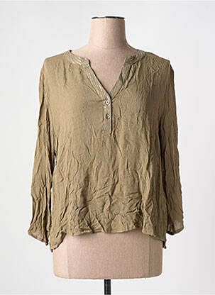 Blouse manches 3/4 manches 3/4 vert CREAM femme