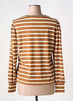 T-shirt manches longues manches longues marron ANDAM femme