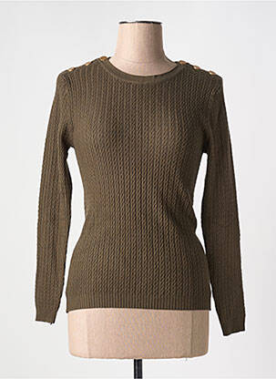 Pull stretch manches longues vert MOLLY BRACKEN femme