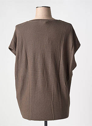 Pull col v manches courtes vert MORGAN femme