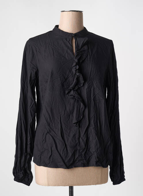 Blouse col rond manches longues noir CREAM femme