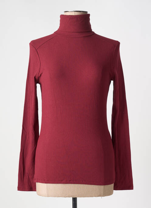 Pull col roulé rouge KANOPE pour femme