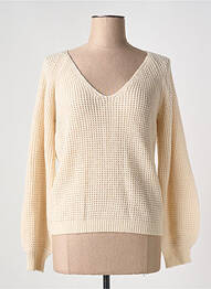 Pull col v manches longues beige LOLA ESPELETA femme