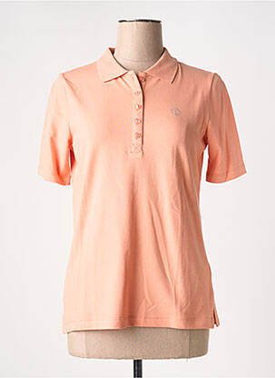 Polo stretch manches courtes orange TONI femme
