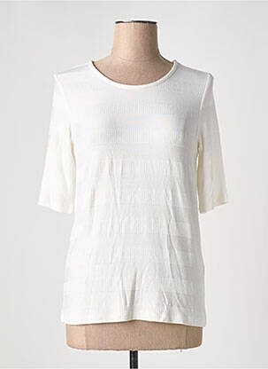 T-shirt stretch manches 3/4 beige KAFFE femme