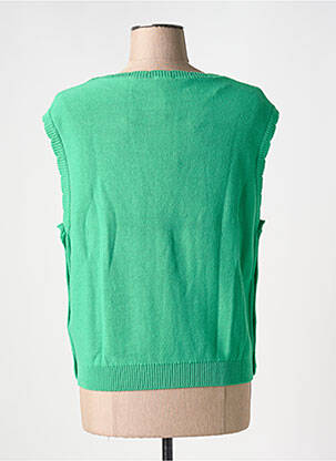 Pull stretch sans manche vert C'EST BEAU LA VIE femme