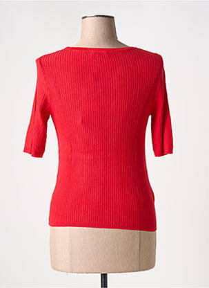 Pull stretch manches courtes rouge SURKANA femme
