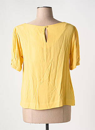 Blouse légère et transparente manches courtes jaune SURKANA femme
