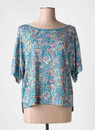 T-shirt stretch manches courtes bleu LOLA ESPELETA femme