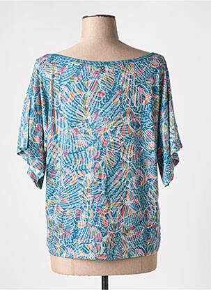 T-shirt stretch manches courtes bleu LOLA ESPELETA femme