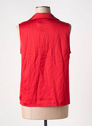 Top coupe fluide sans manche rouge MOLLY BRACKEN femme