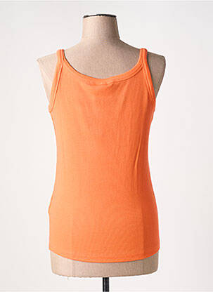 T-shirt stretch fines bretelles orange KAFFE femme