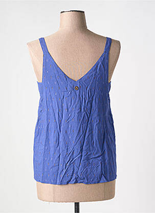 Top col v fines bretelles bleu LOLA ESPELETA femme