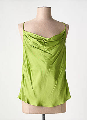 Top coupe cintrée fines bretelles vert SURKANA femme