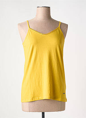 Top tissage jersey fines bretelles jaune AGATHE & LOUISE femme