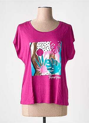 T-shirt violet JULIE GUERLANDE pour femme