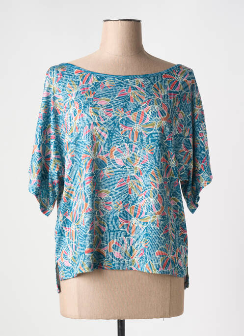 T-shirt manches mi-longues manches courtes bleu LOLA ESPELETA femme