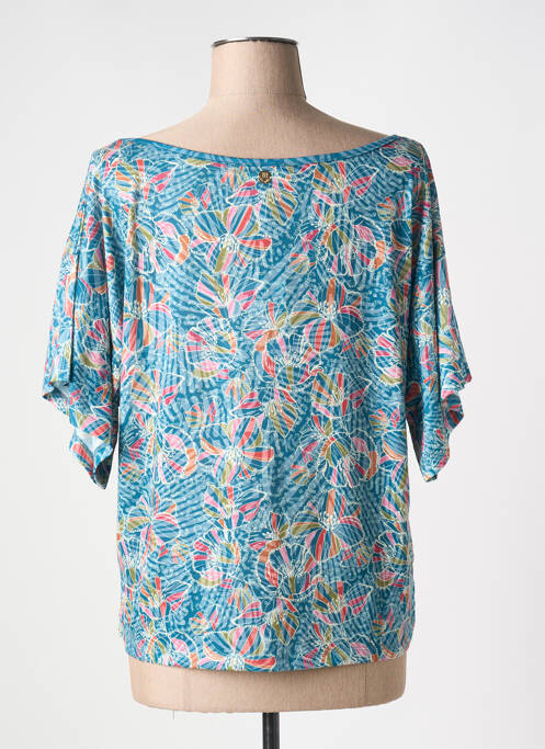 T-shirt manches mi-longues manches courtes bleu LOLA ESPELETA femme
