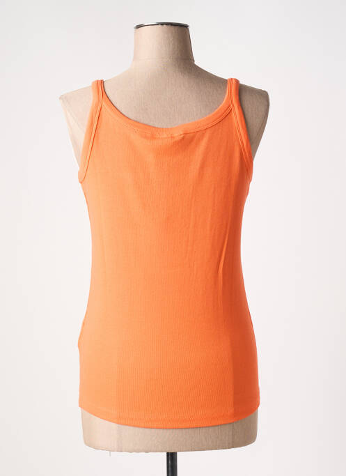 T-shirt stretch fines bretelles orange KAFFE femme