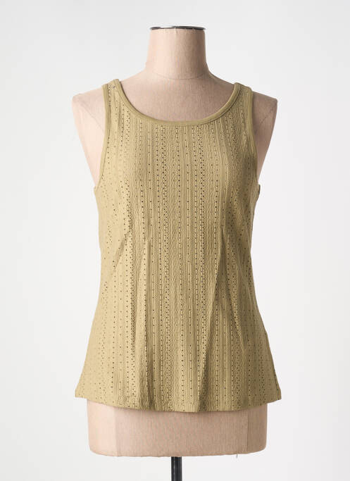 Débardeur coupe cintrée sans manche vert CREAM femme