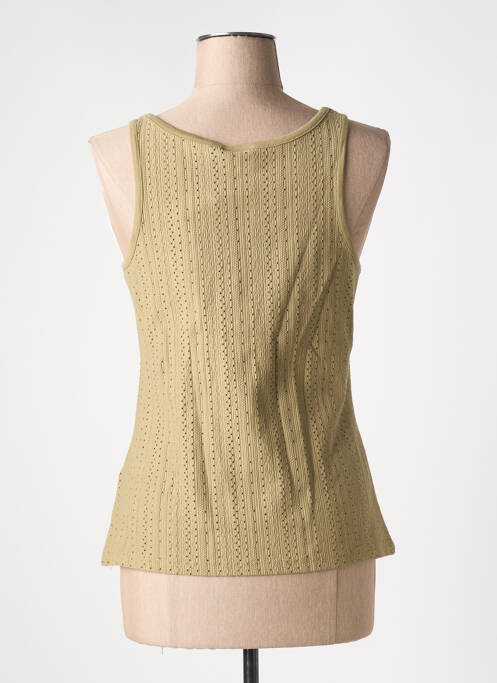 Débardeur coupe cintrée sans manche vert CREAM femme