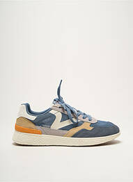 Baskets nubuck bout rond bleu VICTORIA homme