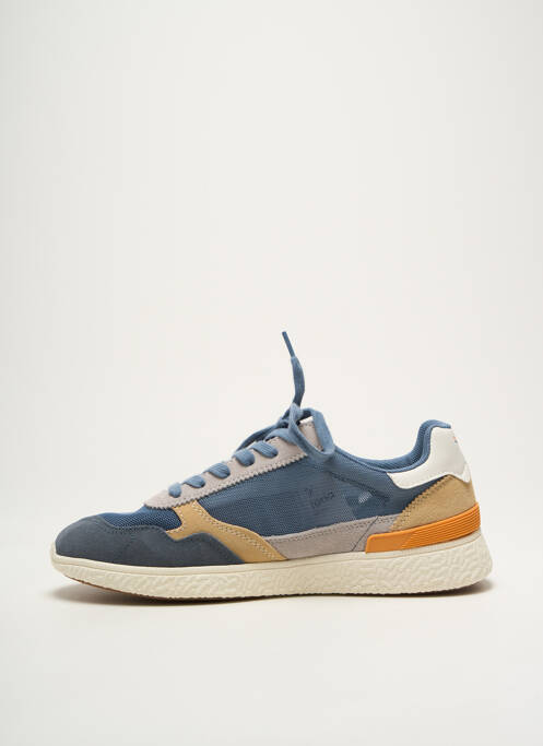 Baskets nubuck bout rond bleu VICTORIA homme