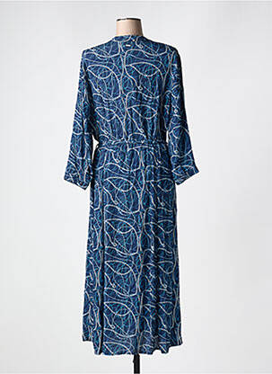 Robe longue manches longues manches longues bleu ANDAM femme