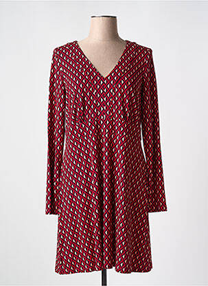 Robe courte manches longues manches longues rouge SURKANA femme