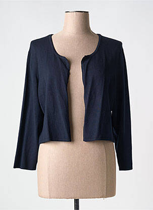 Gilet manches longues manches 3/4 bleu NINA KALIO femme