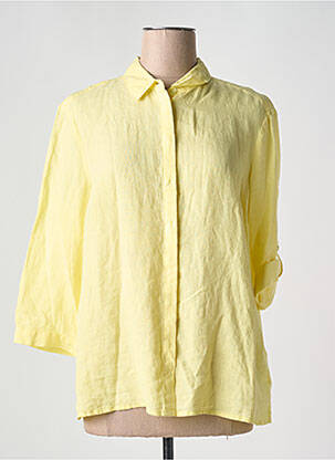 Chemisier coupe droite manches 3/4 jaune TONI femme