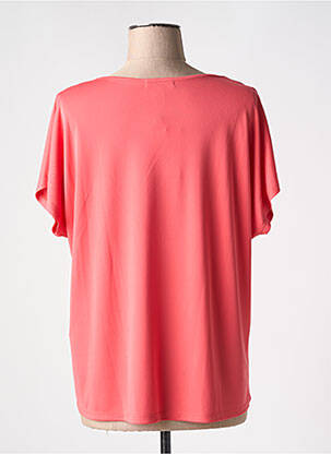 T-shirt col v manches courtes rose TINTA STYLE femme