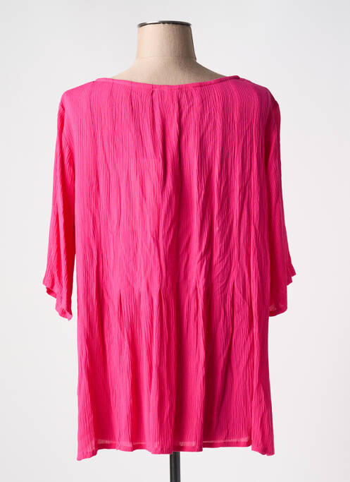 Tunique manches longues tissage crêpe rose AGATHE & LOUISE femme