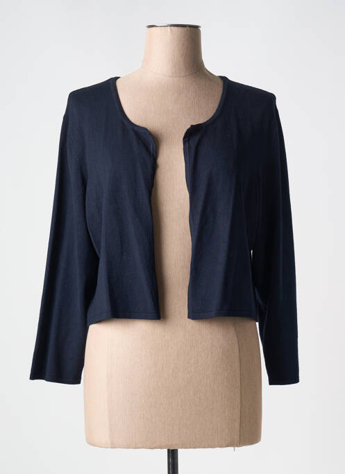 Gilet manches longues bleu NINA KALIO pour femme