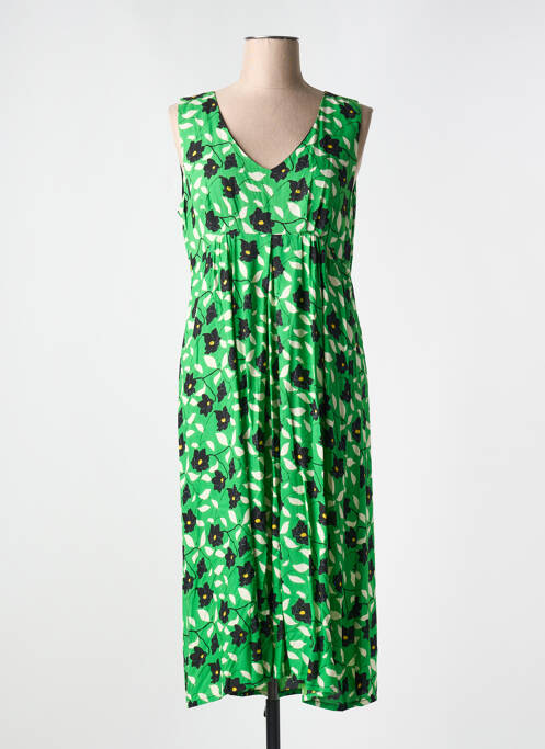 Robe mi-longue vert BLA-BLA pour femme