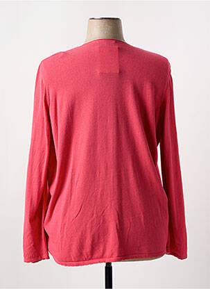 Gilet manches longues col rond rouge I.ODENA femme