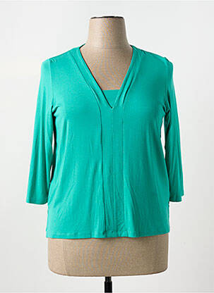 T-shirt manches 3/4 manches 3/4 vert CHATELET femme