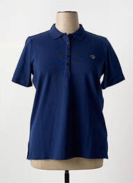 Polo stretch manches courtes bleu TONI femme