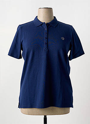 Polo stretch manches courtes bleu TONI femme