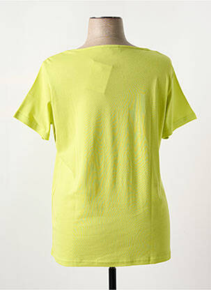 T-shirt col v manches courtes vert I.ODENA femme