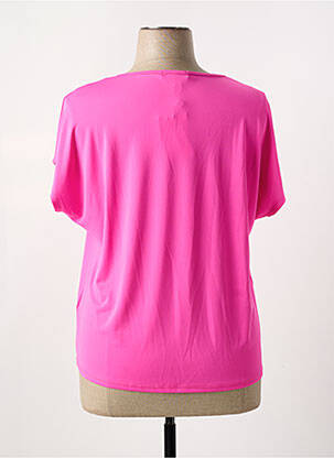 T-shirt col v manches courtes rose TINTA femme