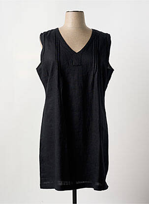 Robe mi-longue sans manche sans manche noir JULIE GUERLANDE femme