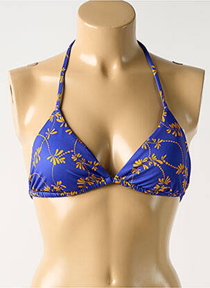 Haut de maillot de bain stretch haut triangles bleu SURKANA femme