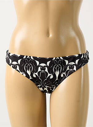 Bas de maillot de bain imprimé fantaisie culotte noir SURKANA femme