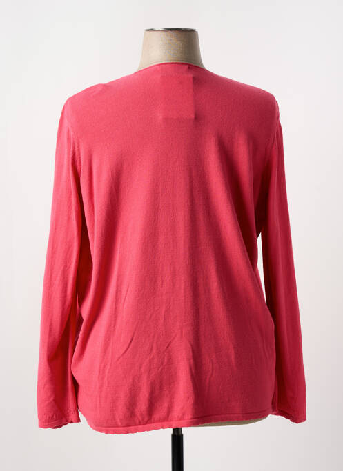 Gilet manches longues rouge I.ODENA pour femme