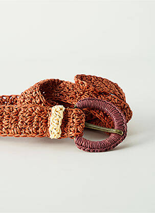 Ceinture effet matière satinée marron SURKANA femme