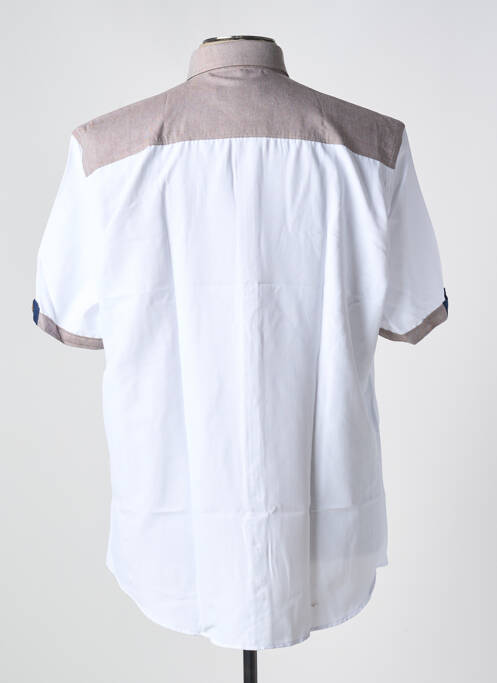 Chemise manches courtes coupe droite blanc CAP 10 TEN homme